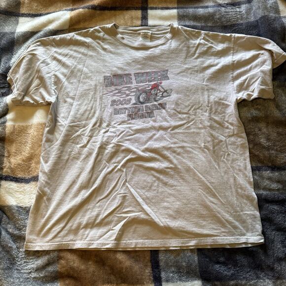 Vintage 2003 Daytona Beach Bike Week Tee Shirt Graphic Size XL Eagle Chopper - Picture 1 of 5
